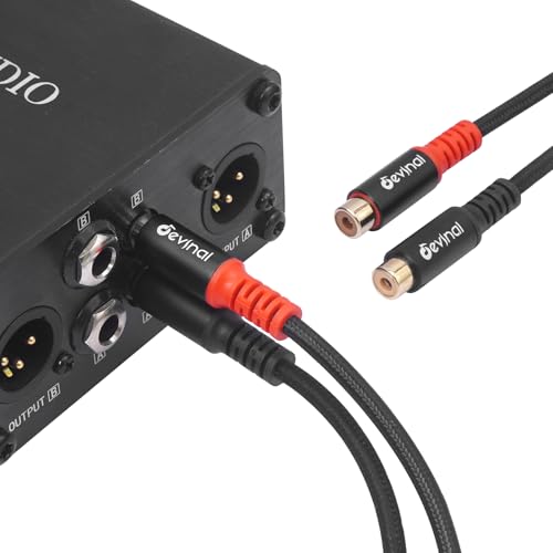 RCA Extension Cable - RCA Male to Female Nylon-Braided Durable, Flexible, and Enhanced Audio/Video Connectivity for Home Theater, Gaming, and Audio Systems 3 Feet 2-Pack - size: 3 ft