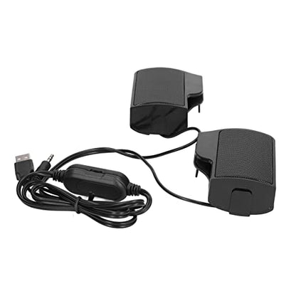 F&Yard Laptop Speakers USB Powered Wired Monitor Soundbar with Screen Clip and Wire Controller for Monitor Notebook Tablets TV