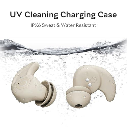 OHAYO Sleep Earbuds Bluetooth 6.0 Noise Cancelling Headphones for Side Sleepers No Touch Control