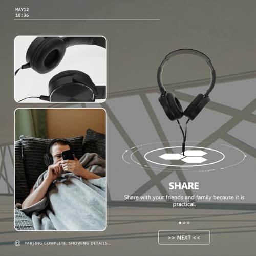 1pc Noise Reduction Headset Microphone Lightweight Over-Ear Gaming Headset for and Stylish Design Comfortable Fit for Music and Gaming