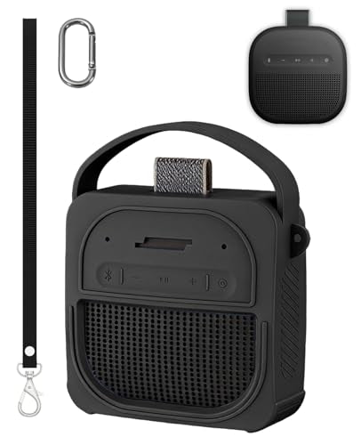 Silicone Protective Case for Bose SoundLink Micro (2nd Gen) Bluetooth Speaker, Full-Body Protective Cover with Precise Cutout, Shockproof Dustproof Protector Sleeve & Scratch-Resistant Sleeve[Black] - color: Black