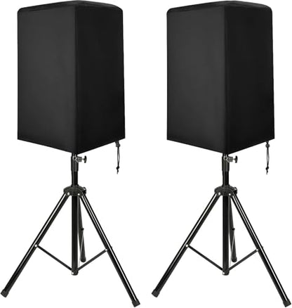 Speaker Cover, Outdoor Speaker Covers for PA/DJ Lightweight Powered Speaker, UV Protection Water Resistant Dustproof 210D Oxford Cloth Speaker Covers (2 PCS) (Black, 15 Inch) - size: 15 Inch