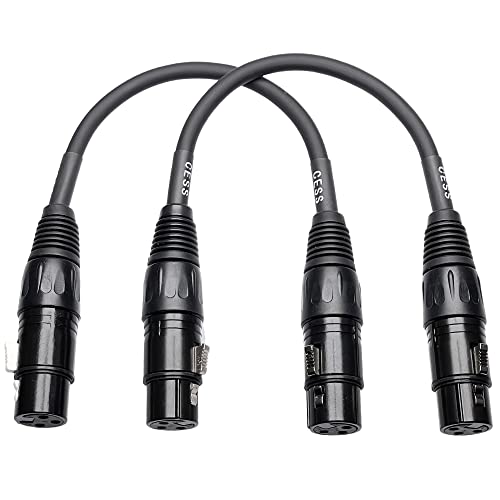 CNCESS XLR Female to Female 3-Pin Microphone Cable, 2 Pack