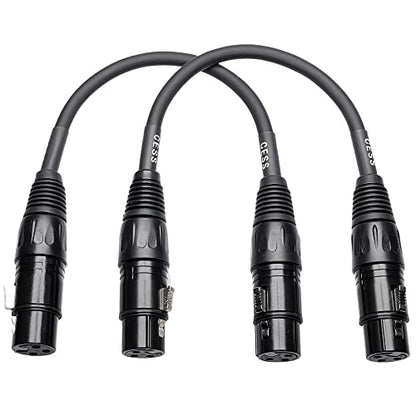 CNCESS XLR Female to Female 3-Pin Microphone Cable, 2 Pack