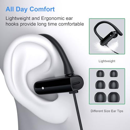 ACANDYA Wired Earbuds 3.5mm Jack Over Ear Headphones with Mic for iPod/iPad | Noise Canceling 3.5mm Earphones Airplane School Students Headset for iPhone/Samsung Phone Computer Laptop MP3 Tablets
