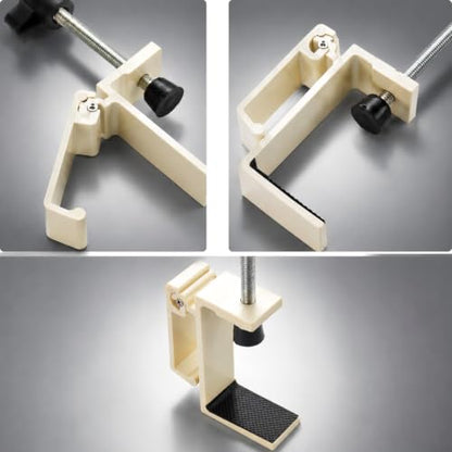 JAKO Headphone Stand for Desk, Aluminum Alloy Foldable Headphone Holder - Headset Stand Hook Mount, PC Gaming Headset Holder Under Desk Clamp for Office, Computer, Student Class Table (Beige) - color: Beige