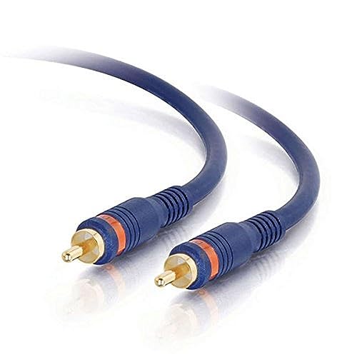 C2G Legrand Velocity S/PDIF Cable, Blue Digital Audio Coax Cable, 3 Foot Digital Audio Cable to Use As Home Theater Coaxial Cable, 1 Count, C2G 29114 - color: Blue, size: 3 Feet, style: Velocity Coax