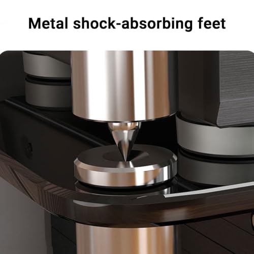 Tempered Glass HiFi Audio Rack Stand, Anti-Vibration Amplifier Shelf(White,4-Layer) - color: White, size: 4-layer