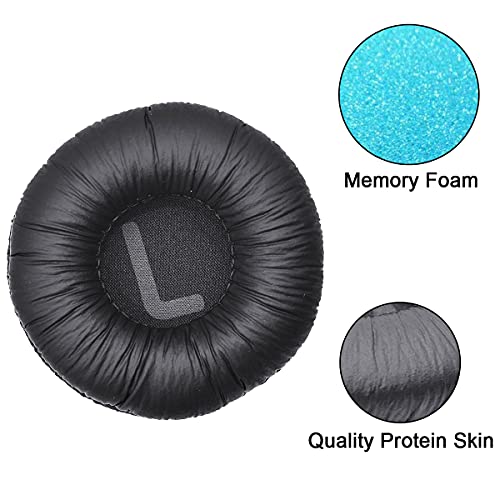Earpads for Tune 600 BTNC 500BT T450, Replacement Ear Cushion Pads with Protein Leather and Memory Foam for Tune T450BT 500 JR300 Wireless Headphones, Pack of 2, Black - color: Black