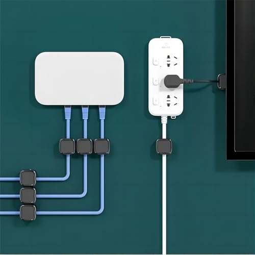 6 PCS Cable Straps Cord Organizer for Bundling Earphone, Reusable Cable Management Organizer, Organizer in Home,Office,Kitchen,School, Black
