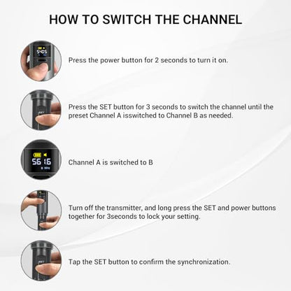Phenyx Pro PTU-52 Wireless UHF Handheld Microphone Transmitter with Selectable 30 Frequencies