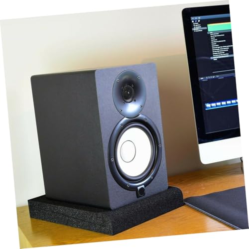 Sosoport 2Pcs Speaker Isolation Pads High Density Cushions for Improved Sound Clarity Durable Vibration Absorption Mat for Studio Monitors and Loudspeakers for