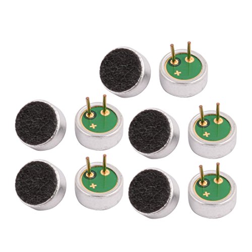 uxcell 6 x 2.7mm 30-44dB Electret Condenser Microphone High Sensitivity Pickup 10Pcs