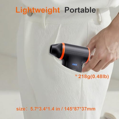 Compressed Air Duster,150000RPM Super Power air Blower,3-Speed Adjustable | rechargeable air duster with High speed brushless motor, 3-speed/multiple nozzles,for cleaning car, keyboard, computer, home.