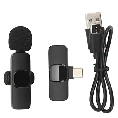 Lavalier Microphone, One to One Mobile Phone Microphone,Automatic Pairing Lavalier Microphone for Video Recording,for Interview Phone Tablet (1)