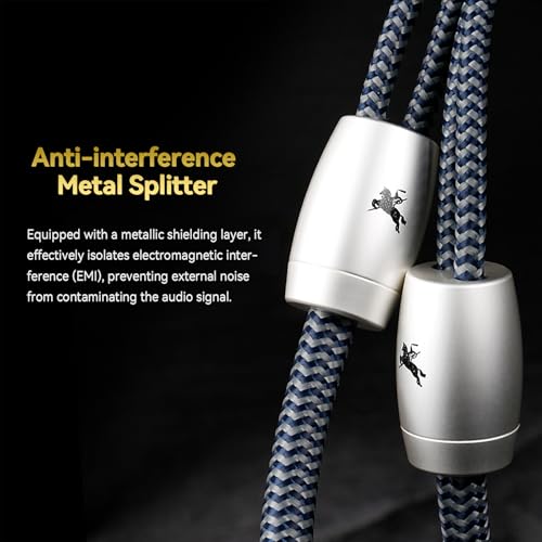 14AWG Audiophile Speaker Cable with 4mm Banana Plugs, Double-Shielded & Cotton-Braided for Home Theater, Stereo Amplifier and Hi-Fi Speakers (9.84ft/3m) - color: Speaker Cable-2PCS, size: 9.8FT/3M