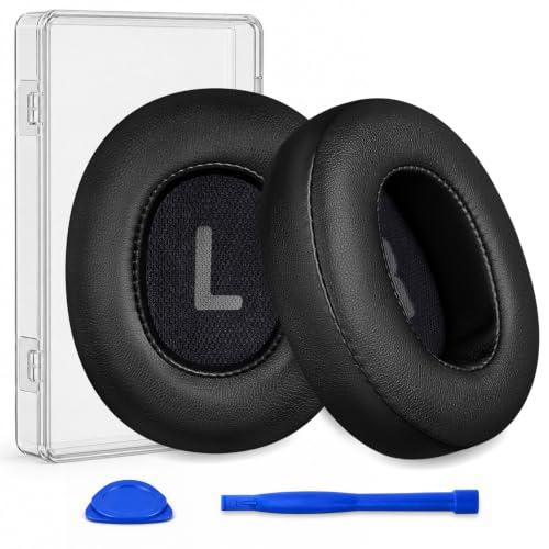 Replacement Ear Pads for JBL Tune 700BT, 710BT, 720BT, Tune 750BTNC, 760NC, 770NC Wireless Over-Ear Headphones, Ear Cushions, Ear Cups Cover Repair Parts (Black) - color: Black