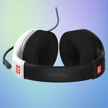 Turtle Beach Airlite Fit Wired Gaming Headset for Nintendo Switch 2, Lite | Also works with Nintendo Switch OLED, Flip-to-Mute Mic, Comfortable Ear Cushions, 40mm Speakers, Lightweight, Black & White - color: Black and White