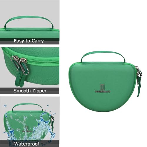 Tourmate Hard Travel Case for Philips K4206 Kids Wireless On-Ear Headphones/iClever HS19 Kids RORSOU R10 On-Ear Headphones, Protective Carrying Storage Bag (Case Only) - color: Green