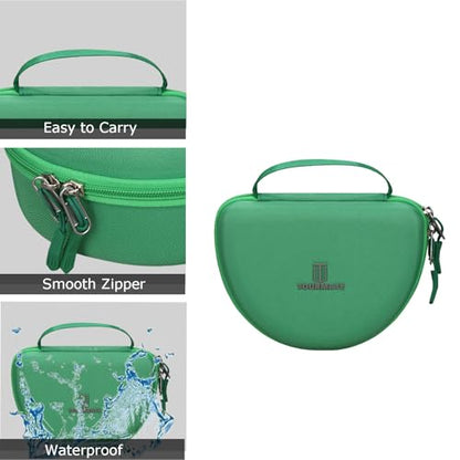 Tourmate Hard Travel Case for Philips K4206 Kids Wireless On-Ear Headphones/iClever HS19 Kids RORSOU R10 On-Ear Headphones, Protective Carrying Storage Bag (Case Only) - color: Green