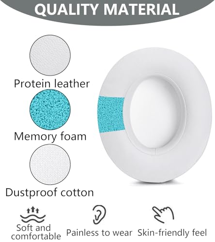 Replacement Ear Pads Compatible with Beats Studio 3 Wireless White - color: White