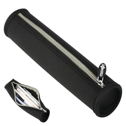 Cosmos Neoprene Case Bag Holder Zipper Pouch for Stylus Pen, Black Color with Gray Zipper - color: Gray Zipper
