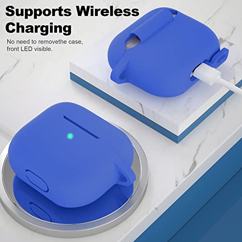 Compatible with AirPods 3 Case, Protective Silicone Cover for AirPods 3rd Generation Case 2021, Wireless Charging - Blue - color: C-Blue