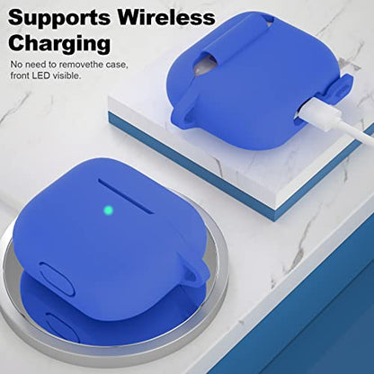 Compatible with AirPods 3 Case, Protective Silicone Cover for AirPods 3rd Generation Case 2021, Wireless Charging - Blue - color: C-Blue