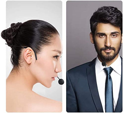 HOTEC Replacement Lapel Microphone with 3.5mm Locking Screw Plug, Unidirectional Mic Replacement Compatible Wireless Bodypack Microphone System
