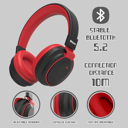 Mokata Kids Headphones Bluetooth 5.3 Wireless Lightweight Fast Charging 68 Hours Play Time Volume Limited 85/94dB Over Ear Foldable with Built-in Mic for Toddler Boy Girl Tablet Pad Black - color: Black