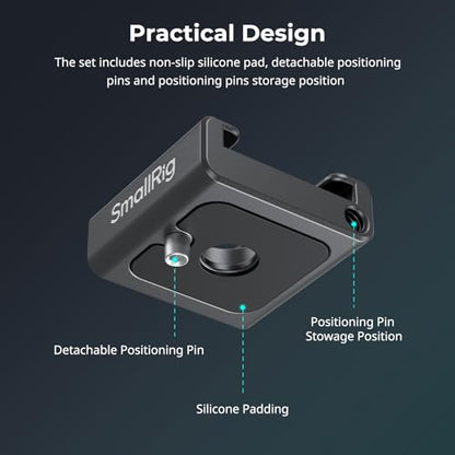 SmallRig Anti-Twist Cold Shoe Mount Adapter (4pcs) with 1/4"-20 Screws, for Flash LED Light Monitor Microphone, with Anti Twist Pins, Compatible with SmallRig Cage - 5033 - size: 4 Pieces