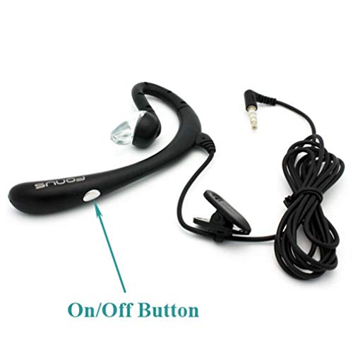 Earphone w Mic Wired Mono Headset Compatible with Samsung Galaxy A23,A14,A13,A03s - Headphone 3.5mm Single Earbud Hands-Free