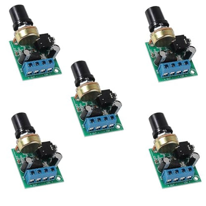 5pcs LM386 Mini Audio Amplifier Board DC 3-12V Volume Adjustable Control LM386 Audio Power Amplifier Module Support 0.5W-10W Speakers(Pack of 5) - color: 5pcs
