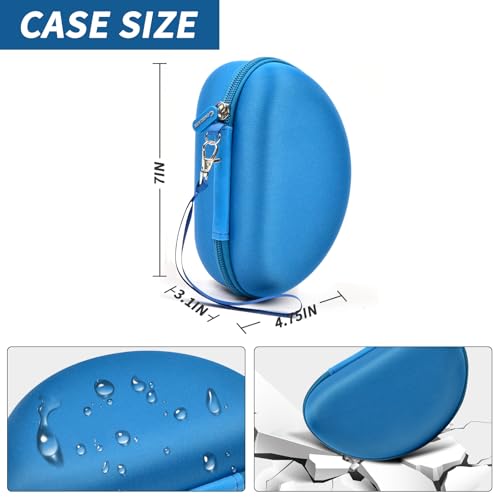 COMECASE Case for Beats Solo 4/Studio Pro Headphones with Mesh Pocket | Water-Resistant Hard Shell, Wrist Strap for Easy Carrying, Travel Storage, Fits Solo 2/3, Solo Pro and Studio3, Navy Blue - color: Navy Blue
