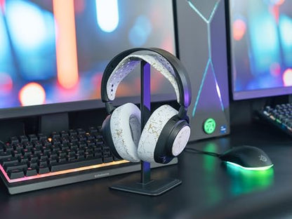 WC HeadbandZ Arctis Nova V2 - Upgraded Wide Silicone Headband Compatible with Arctis Nova Headsets by Wicked Cushions | Wider Weight-Distributing Design, Softer Flexible Silicone | Gold Marble - color: Gold Marble