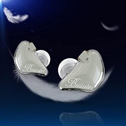 BASN Bmaster Triple Drivers in Ear Monitor Headphone (Gray) | sound isolation iem with two detachable mmcx cables,carrying kit fit, ideal for audio engineer musician - color: Gray