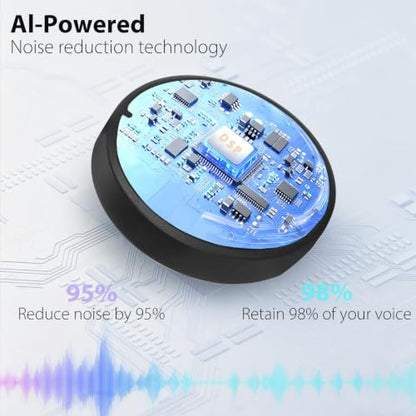 USB Conference Microphone for PC & Mobile Device, AI Noise Reduction | Plug-n-Play, One-Touch Mute, Omnidirectional Condenser Mic, for Video Conference/Online Class/Streaming/Zoom/Skype/Teams