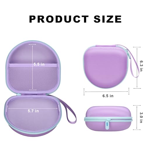 Kids Headphone Case for iClever/Candy Bila, Purple Mint(Case Only) | for Acer/iClever BTH12 HS19 BTH22 BTH20 BTH18 BTH26/JBL Junior 320/MIDOLA/JoySpark/EarFun/ADOOPE/IMYB/JLab Kids Headphone - color: Purple-Mint Green