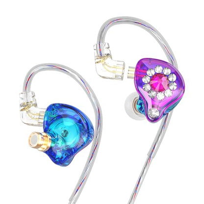 Wired Gaming Earbuds AK6 SPARK Detachable IEM Bass Sound Headphones Purple - color: Purple