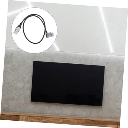 Right Angle Display Cable Male to Male Monitor Connector Flexible Video Wire for Tvs Computers and High-Speed Data Transfer