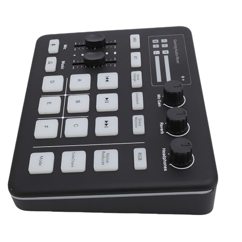 Live Sound Card Gaming Sound Mixer, Bluetooth 5.0 Type C Live Card For Streaming Podcasting Voice Effects