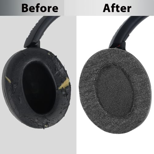 Adhiper Velour Replacement Ear Pads for Sony WH-XB910N - Black | Soft High-Density Memory Foam Earpads Cushions with Buckle, Velour Fabric for Long-Term Comfort
