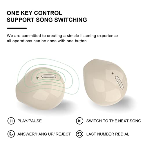 Xmenha Nude Invisible Hidden Smallest Earbuds Small Wireless Bluetooth Mini Micro Tiny Ear Buds Sleep Earbuds for Work Sleepping Buds Invisible Earphones - color: Nude