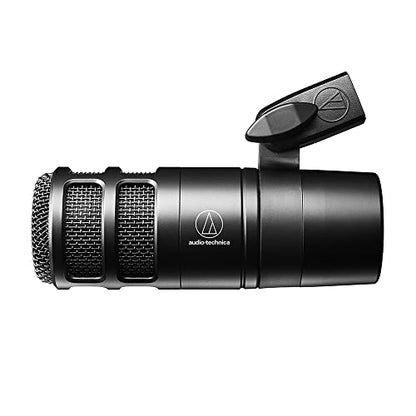 Audio-Technica AT2040 Hypercardioid Dynamic Podcast Microphone Bundled with 20ft XLR Cable + Microphone Arm (3 Items)