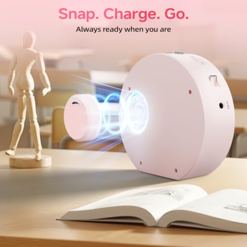 Moman Wireless Voice Amplifier with Lavalier Mic, 20H Battery 164ft Range Sensitive Pickup Noise Reduction PA System Bluetooth Portable Magnetic Charging Dock, Amplifier for Teacher Yoga Tour, Pink - color: Pink