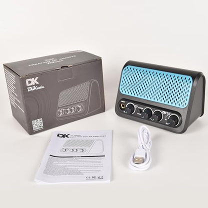 Dekode iG-10Mini Electric Guitar Amplifier, 10W Portable Mini Guitar Amp with Reverb, Clean/Overdrive Channels, Bluetooth, Headphone Jack, 4-6H Playtime, Rechargeable, Travel and Outdoor Use | BT 5.0, 2 Channels (Clean/Overdrive), 1.75” Speaker, Headphone