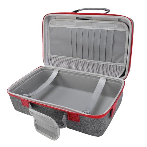 Dpofirs Protective Travel Bag for SLIM Console | Hard Shell Shockproof Storage Case, Controller Holder, WaterResistant, Large Capacity, Gray (Grey) - color: Grey