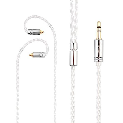 Linsoul Tripowin Solstice 26AWG Silver-Plated Copper HiFi IEM Cable for in Ear Monitor, Audiophile(MMCX) | for in Ear Monitor, HiFi Wired Earbuds, Gaming IEM, Audiophile& Musician Use, MMCX - size: MMCX