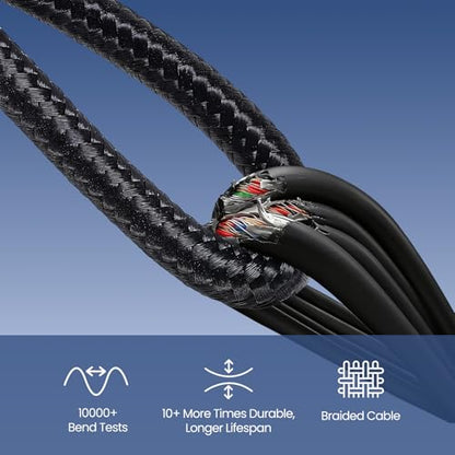 XLR to 1/4, TRS to XLR Male 1ft 2Packs for Speakers, Mixers | Gold-Plated Connectors, Soft & Durable Nylon Braided, Self-lock Design - size: XLR Male 1ft 2Pack