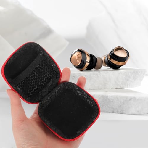 PRETYZOOM Portable Earbud Case Holder Eva Pouch Red Travel Electronic Organizer Bag for Earbuds Cable Storage Compatible and Accessories